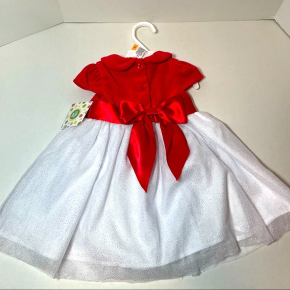 Little Me Infant Holiday Dress 12 Months Red/White. I paid retail. Price Firm. - Picture 4 of 9